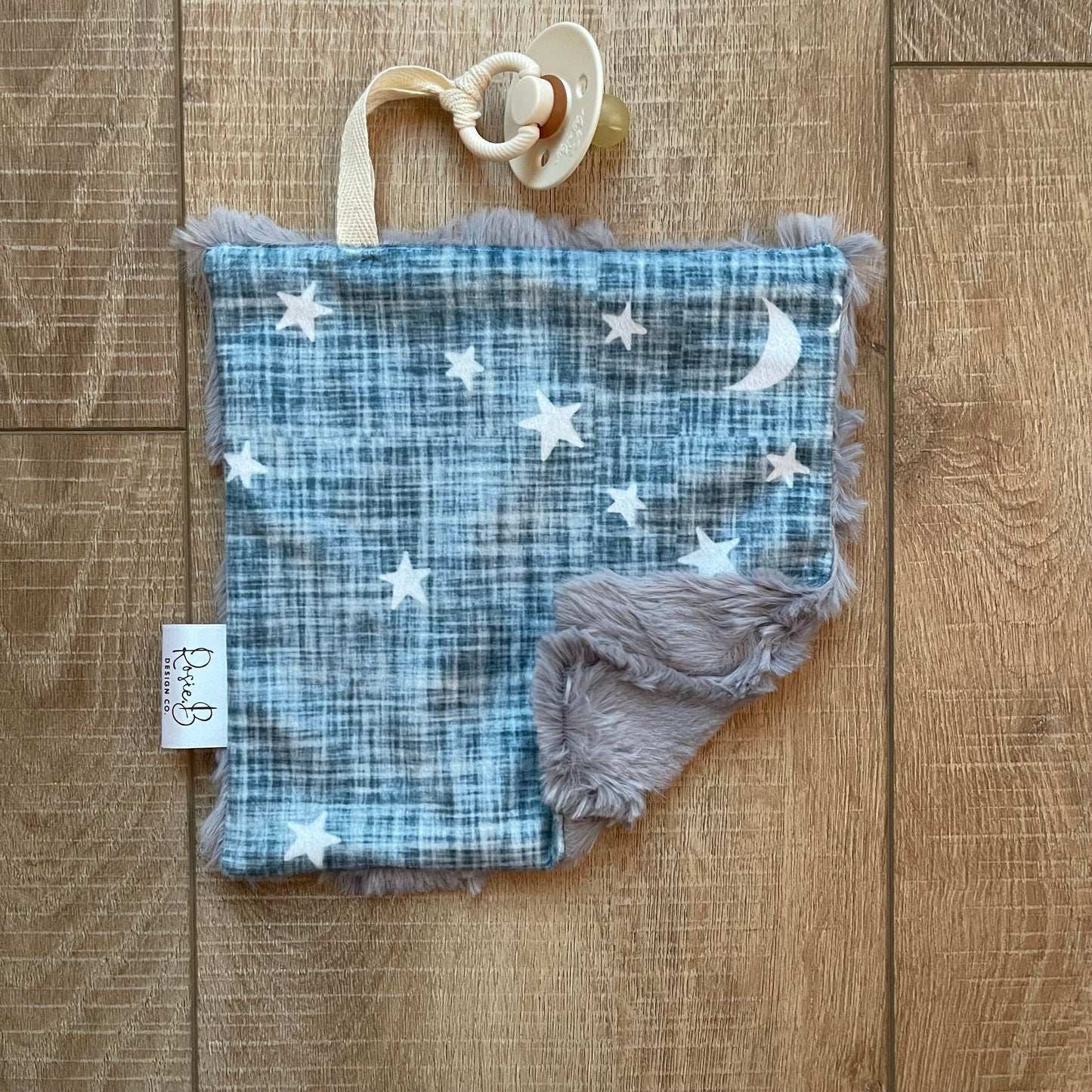 Paci Pal - Blue Grey Stars and Moons