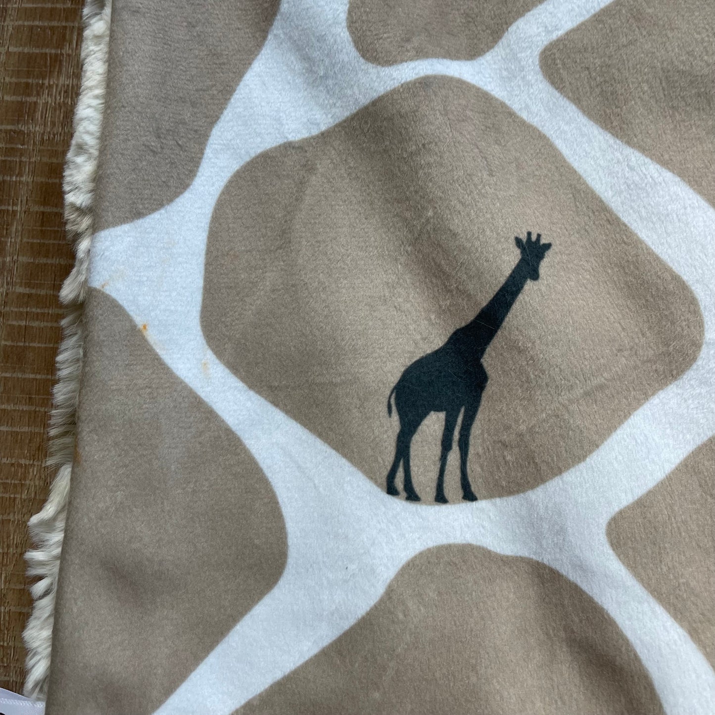 Newborn Baby Blanket - Giraffe Print *Flawed*