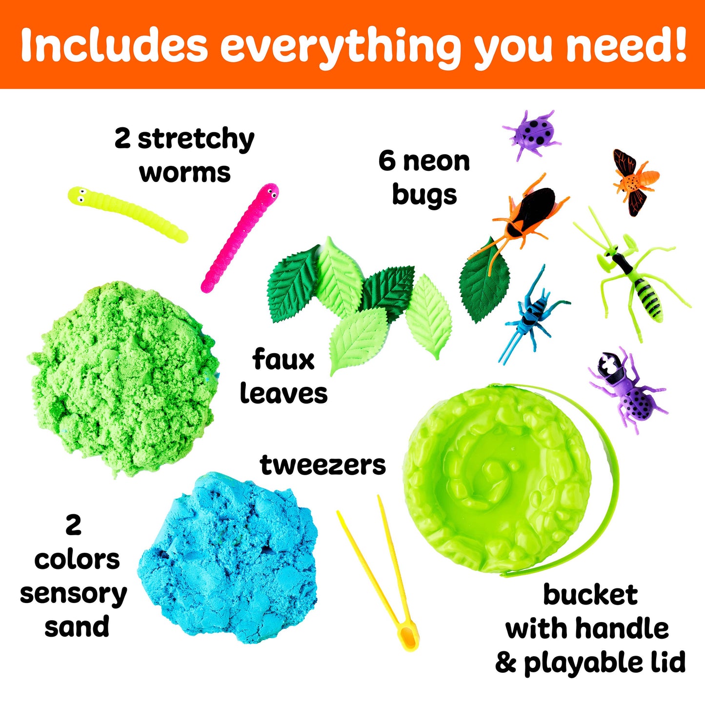 Sensory Adventure Neon Bugs - Big Fun in a Small Bucket!