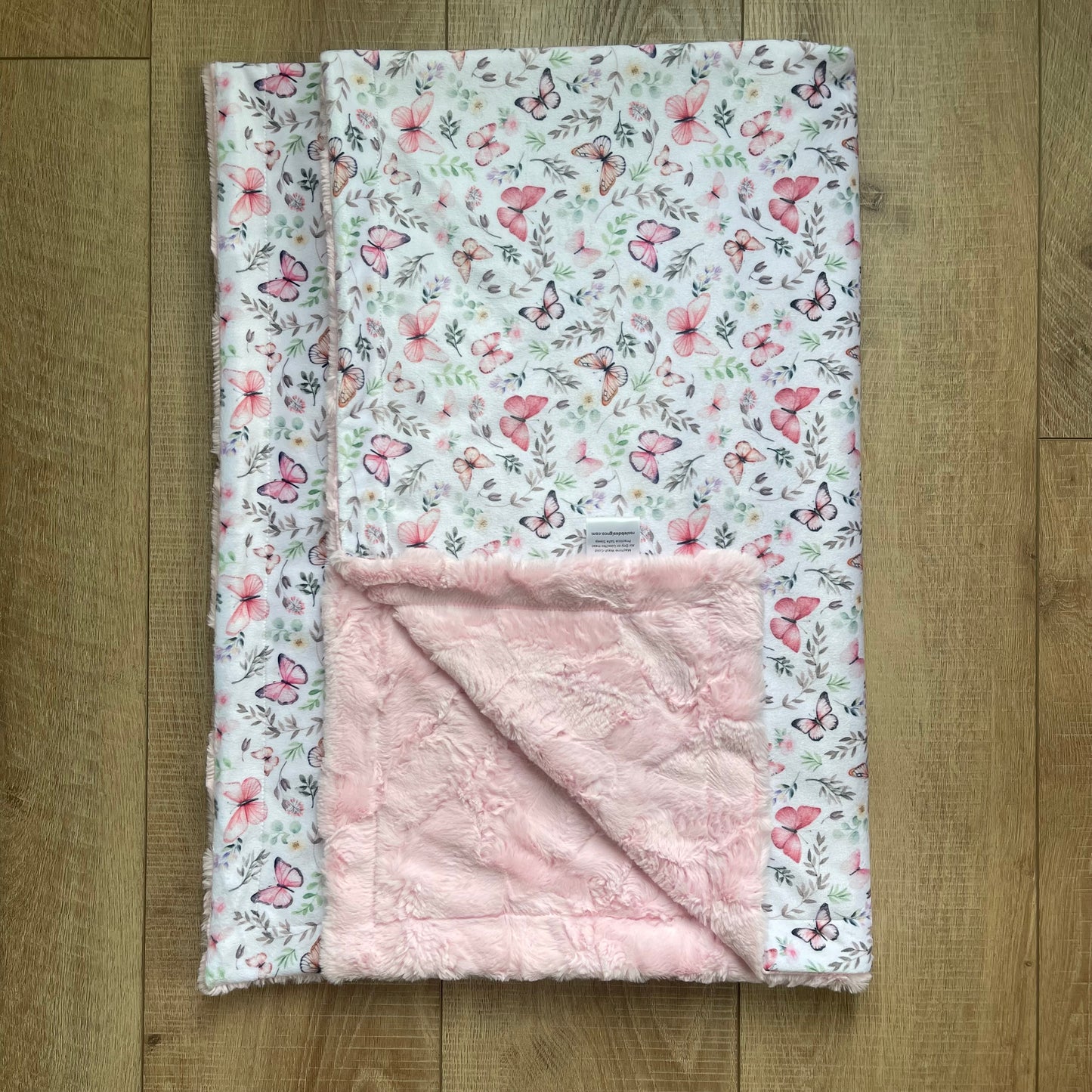 Kids Blanket - Sweet Pink Butterflies