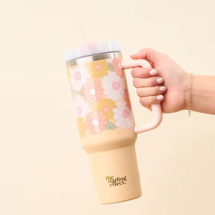 Tumbler - Daisy Craze Peach