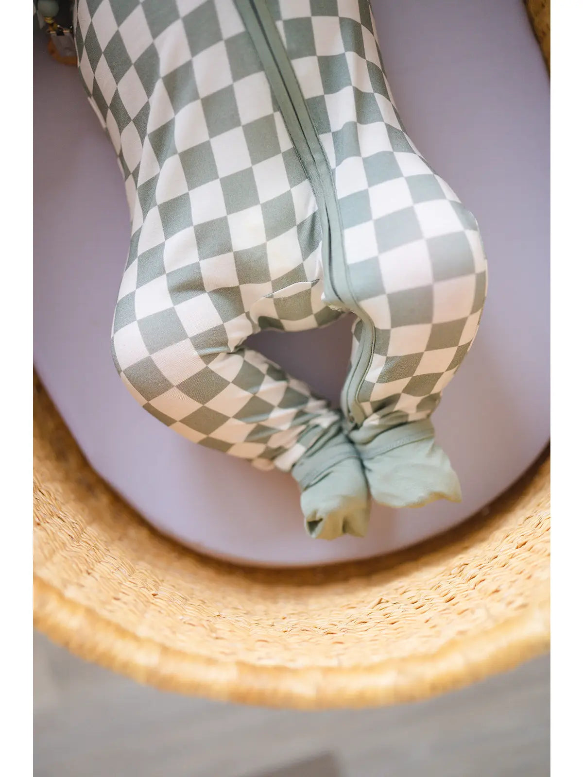Zipper Romper - Jade Checker