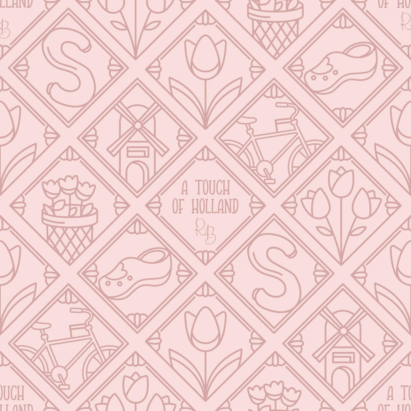 Pink Tile - Touch of Holland