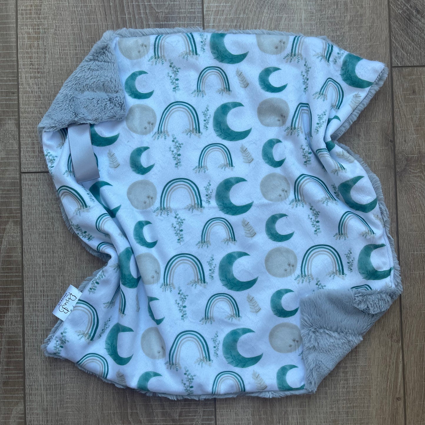 Lovey - Blue Boho Rainbow and Moon