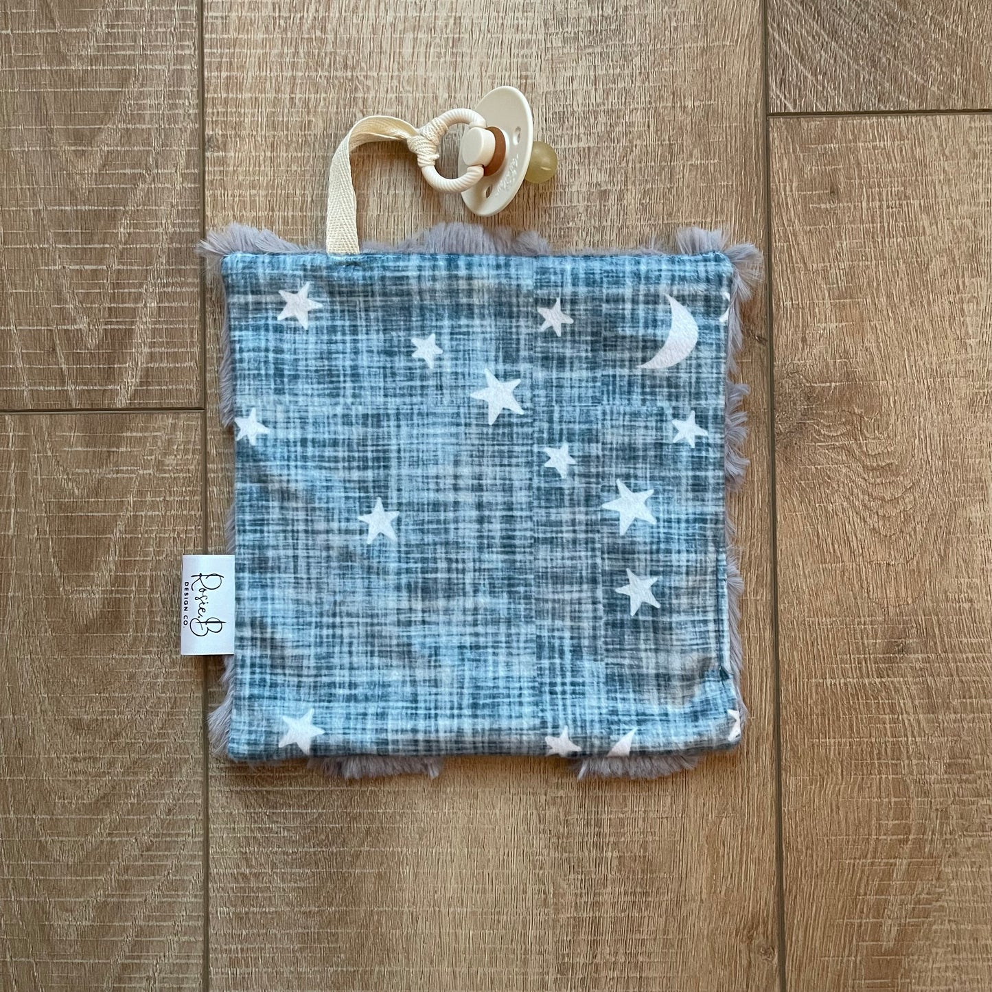 Paci Pal - Blue Grey Stars and Moons