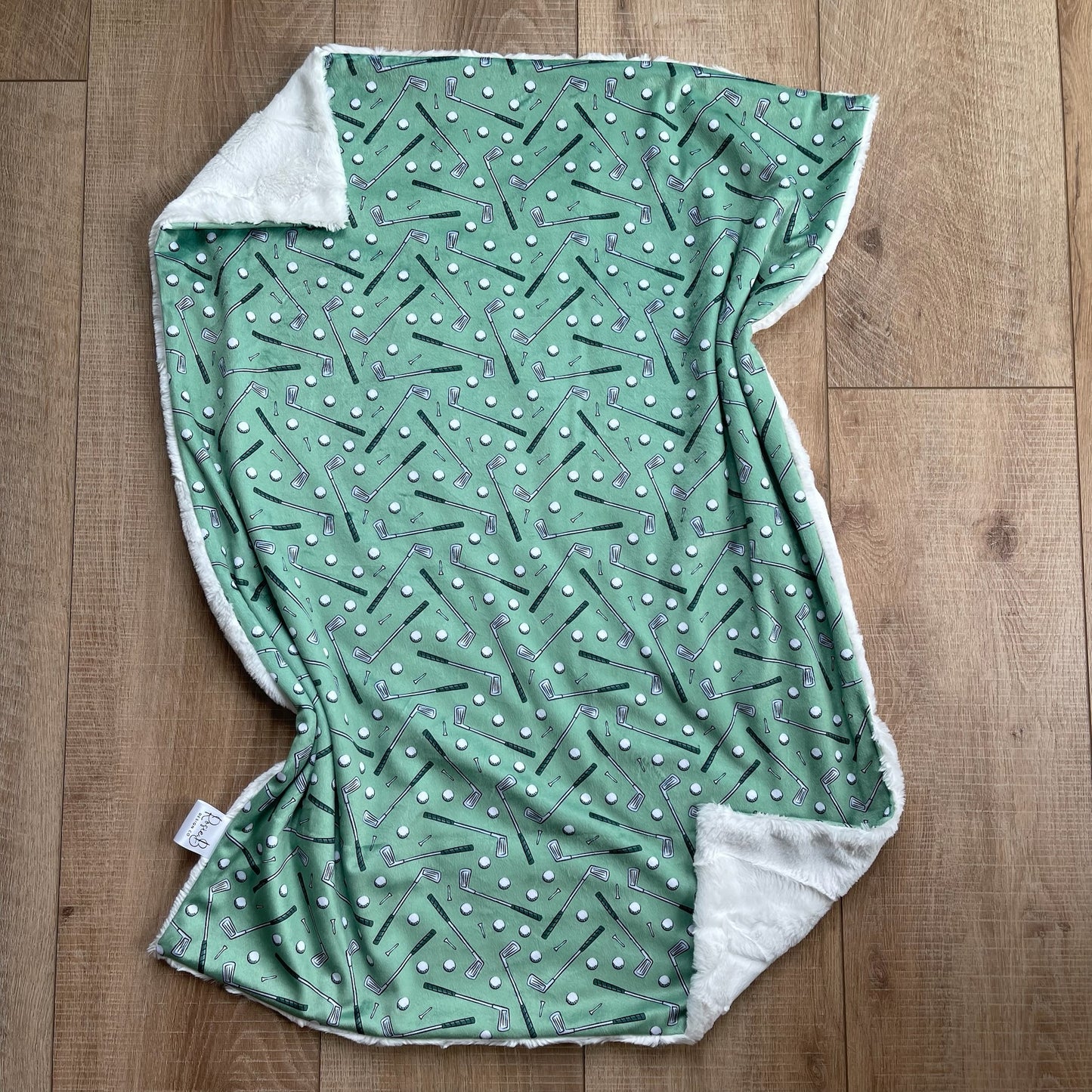 Newborn Baby Blanket - Green Golf