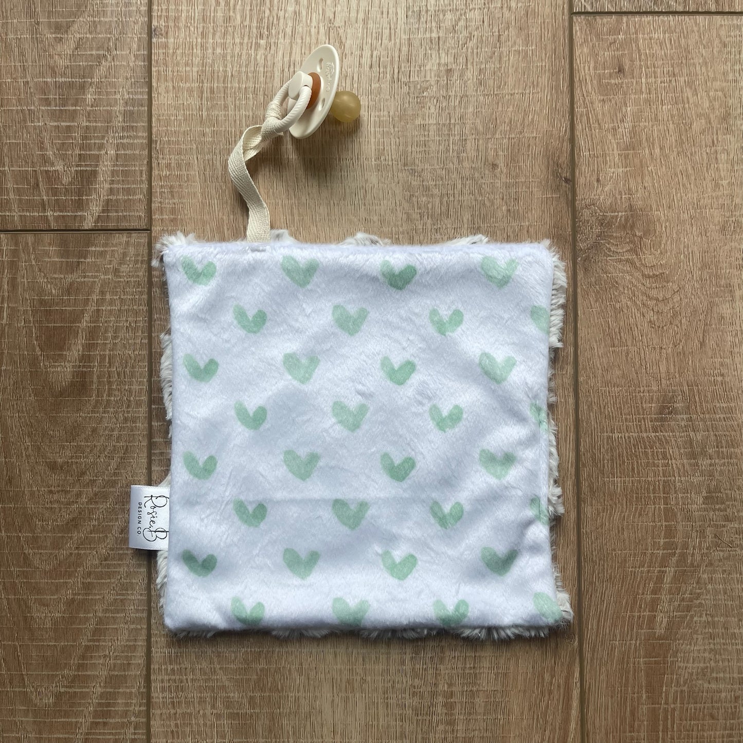 Paci Pal - Mint Green Love Hearts