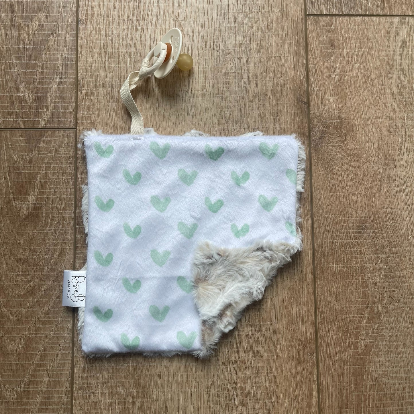Paci Pal - Mint Green Love Hearts