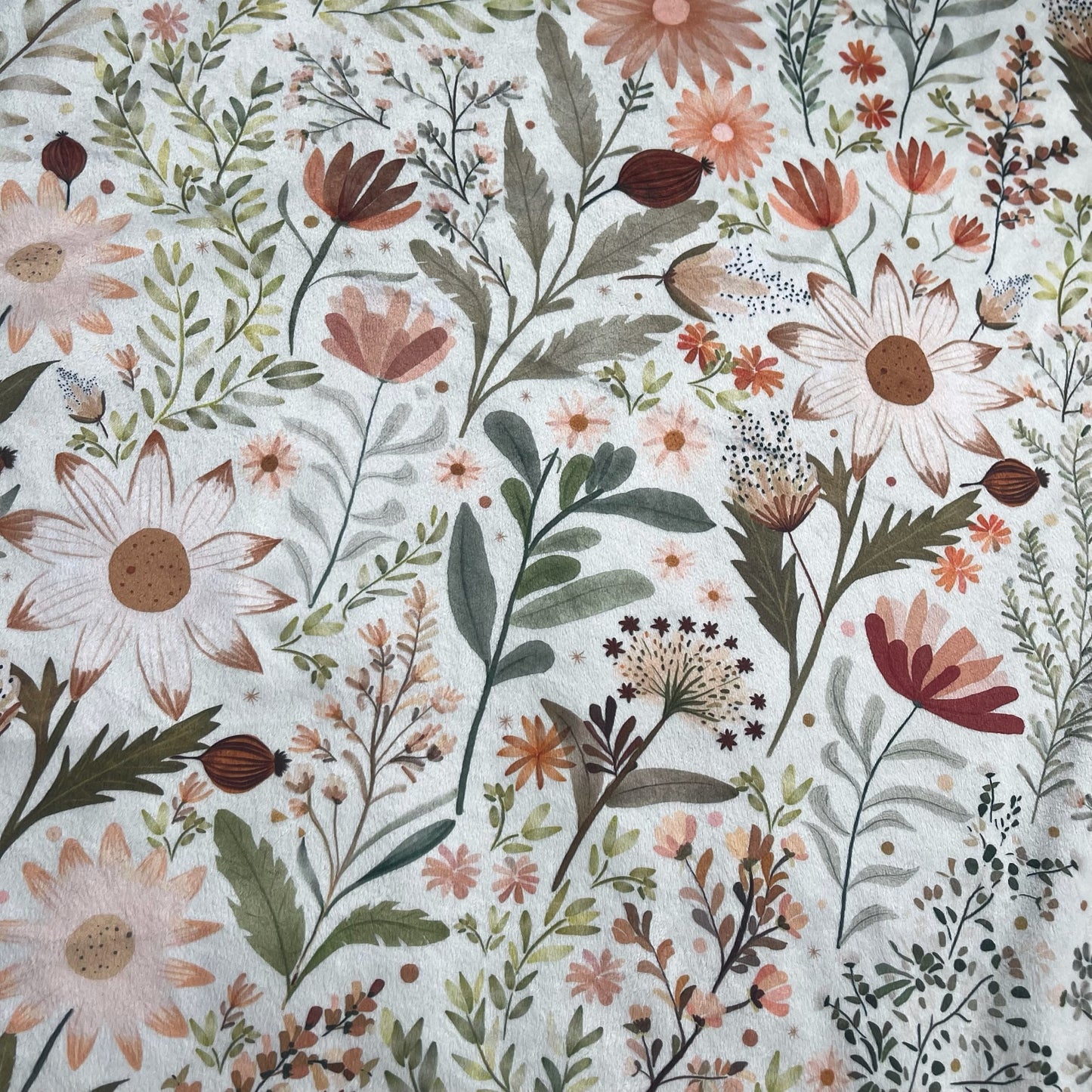 Baby Blanket - Neutral Floral