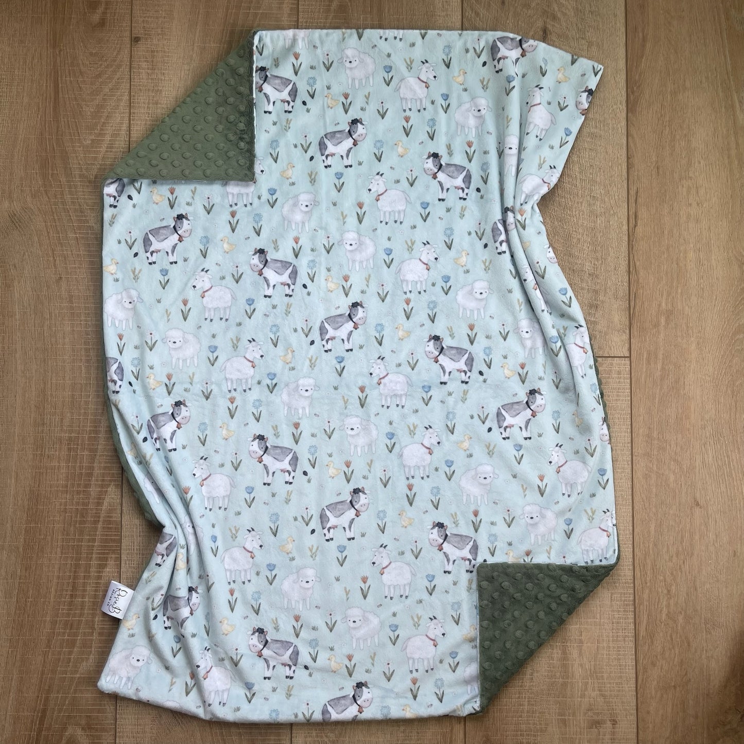 Newborn Baby Blanket - Farm Animals