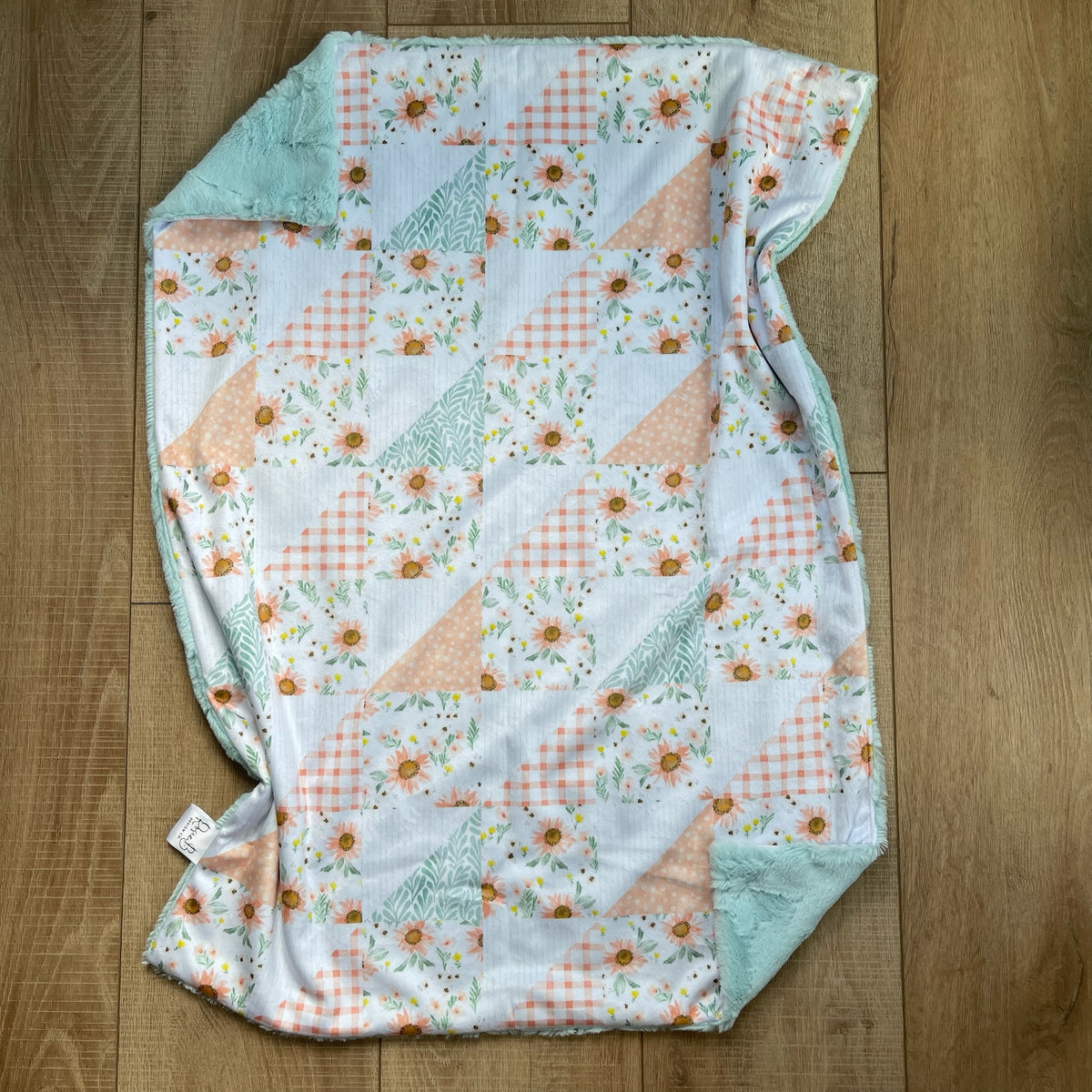 Newborn Baby Blanket - Bright and Fun Floral Summer