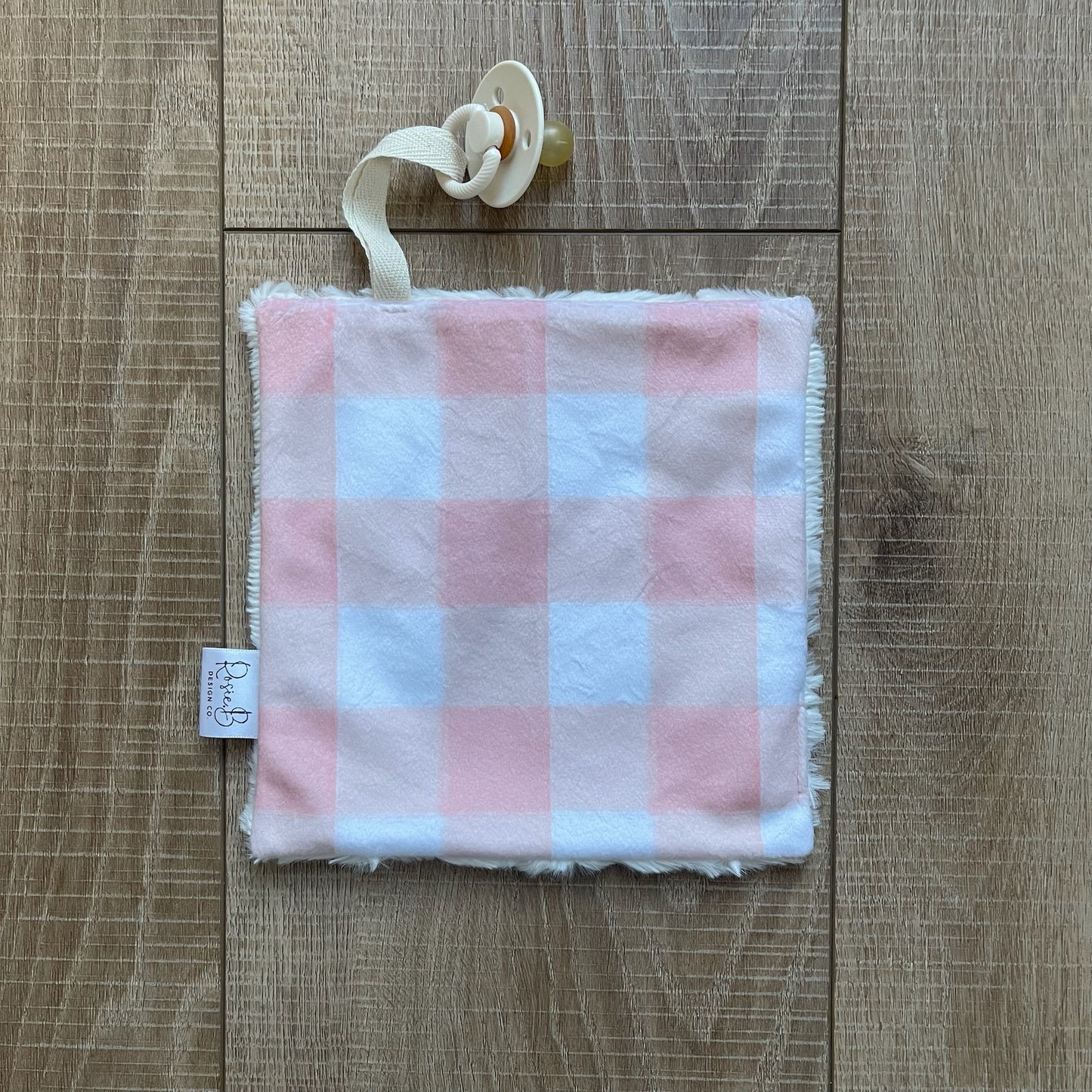 Paci Pal - Pink Checkered Plaid