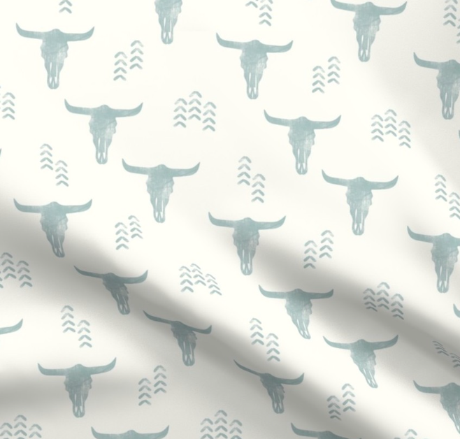 Desert Skull Dusty Blue