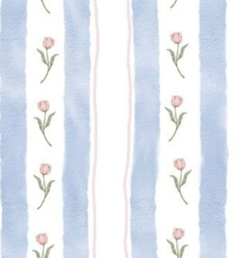 Holland Tulips Blue Stripes