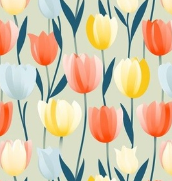 Retro Dutch Tulips