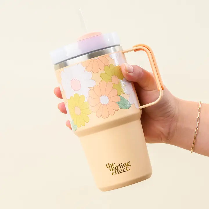 Tumbler - Daisy Craze Peach