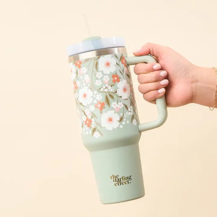 Tumbler - Sage Floral