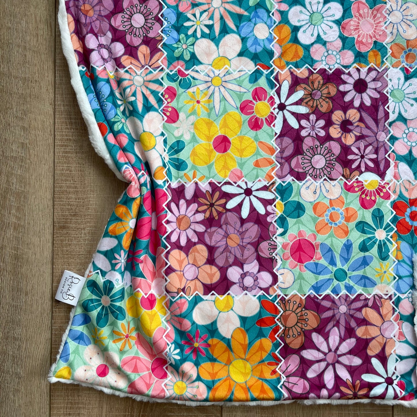 Bright and Colorful Floral Patchwork