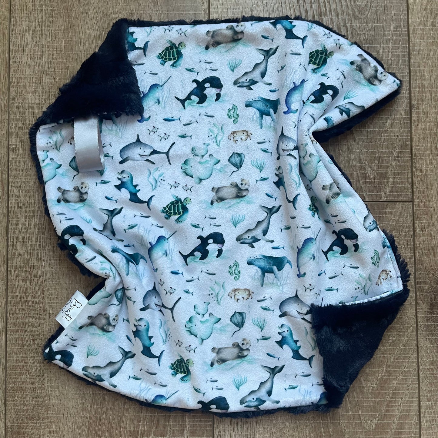 Lovey - Underwater Ocean Sea Animals w/ Navy Luxe