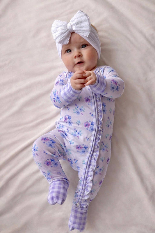 Lilac Garden Ruffle Bamboo Sleeper