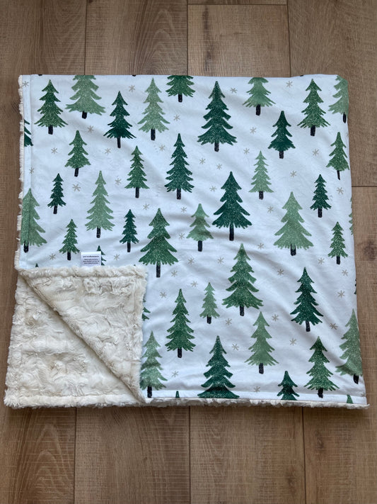 Tween Throw Blanket - Pine Fir Christmas Trees