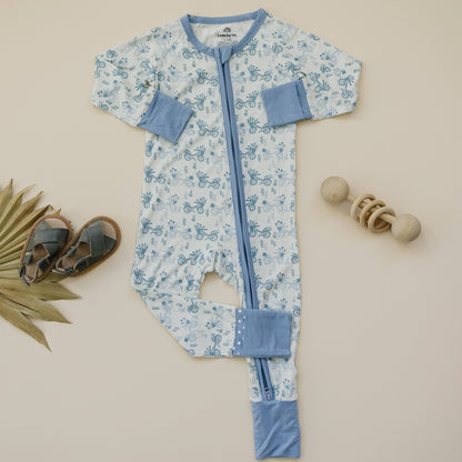 Pedal Around Bamboo Zippy Romper Spring Baby Pajamas PJs