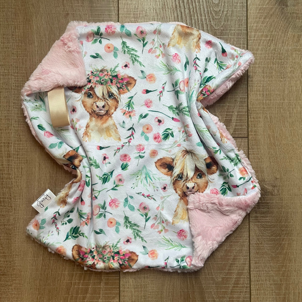 Floral Highland Baby Cow
