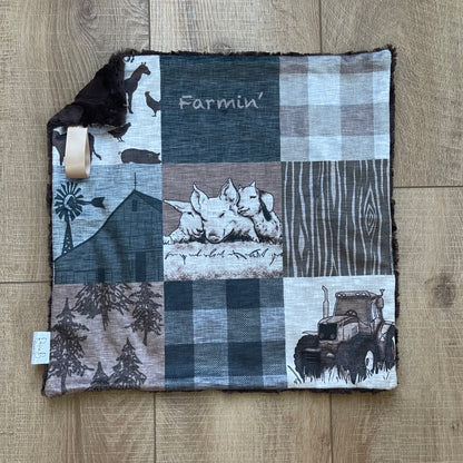 Farmin' Patchwork Brown & Grey