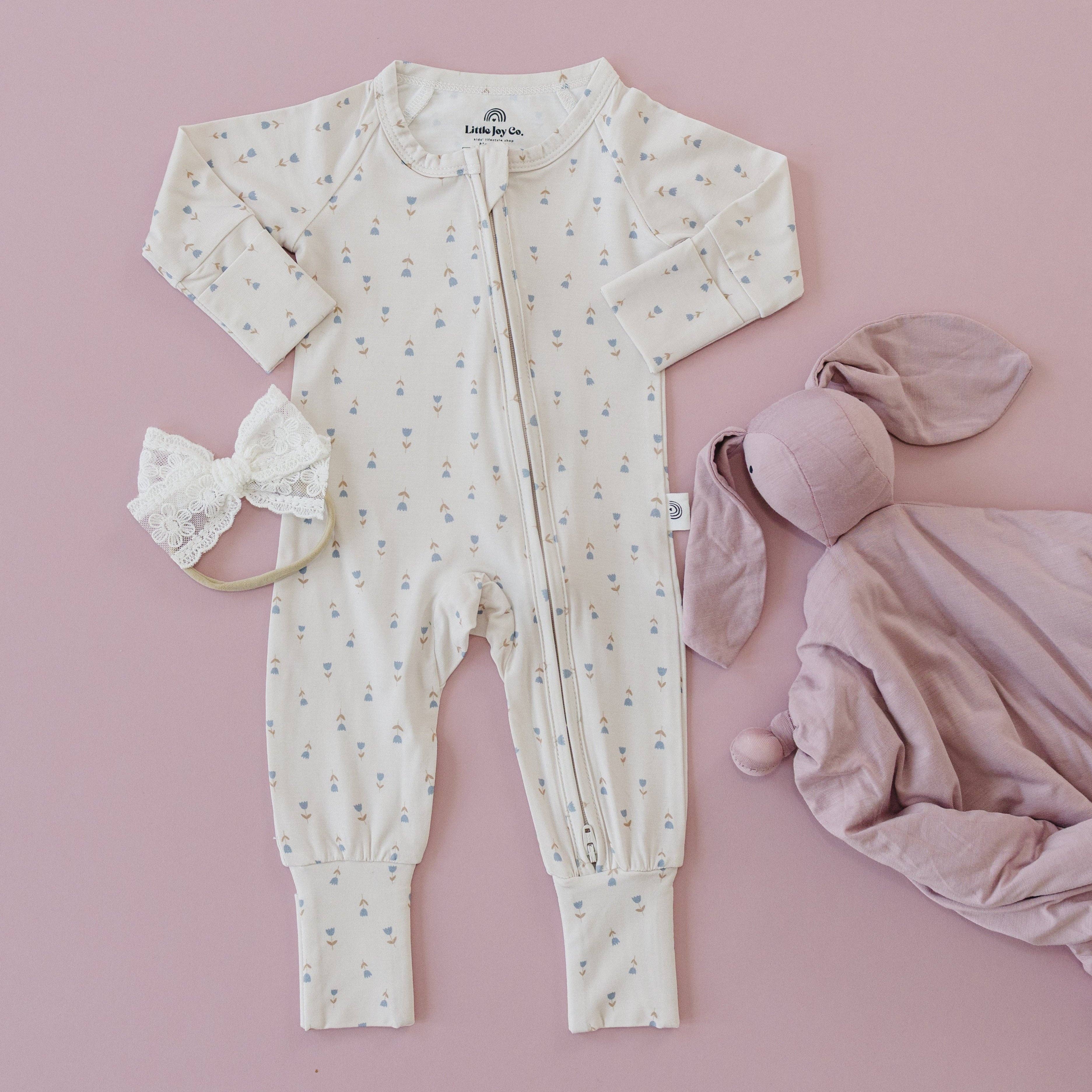 ♡♡ Bibiy. ROSIEPEPURAMUTOP Rosie Zip Romper – Dreamy Bamboo