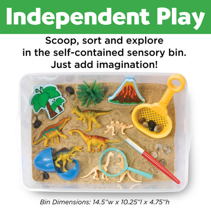 Sensory Bin Dinosaur Dig Activity Bin for Kids
