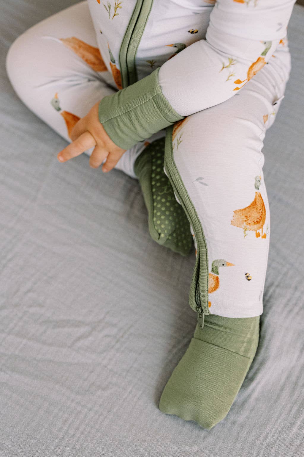 Little Duckling Bamboo Zipper Romper