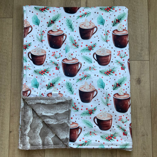 588 Momma Blanket - Cups of Coffee and Holly