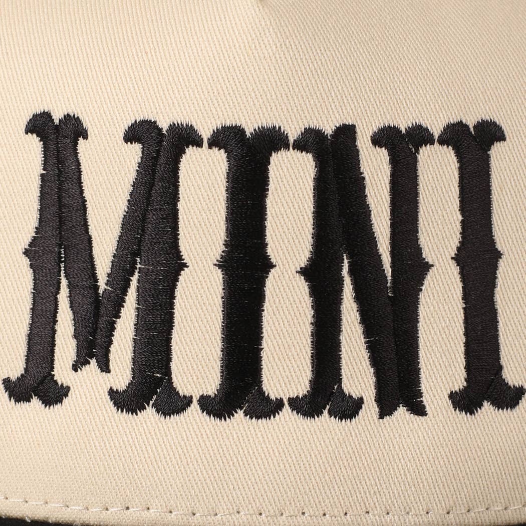 MINI Lettering Embroidery Two-Tone Baseball Cap For Kids: LT PINK / ONE SIZE