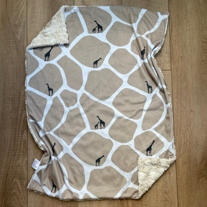 Newborn Baby Blanket - Giraffe Print *Flawed*