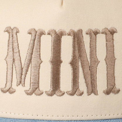 MINI Lettering Embroidery Two-Tone Baseball Cap For Kids: LT PINK / ONE SIZE