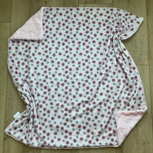 Baby Blanket - Floral Pink Daisy