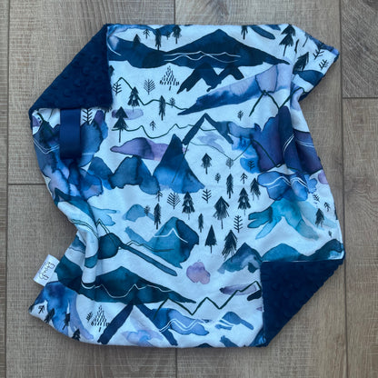 Watercolor Mountain Blues