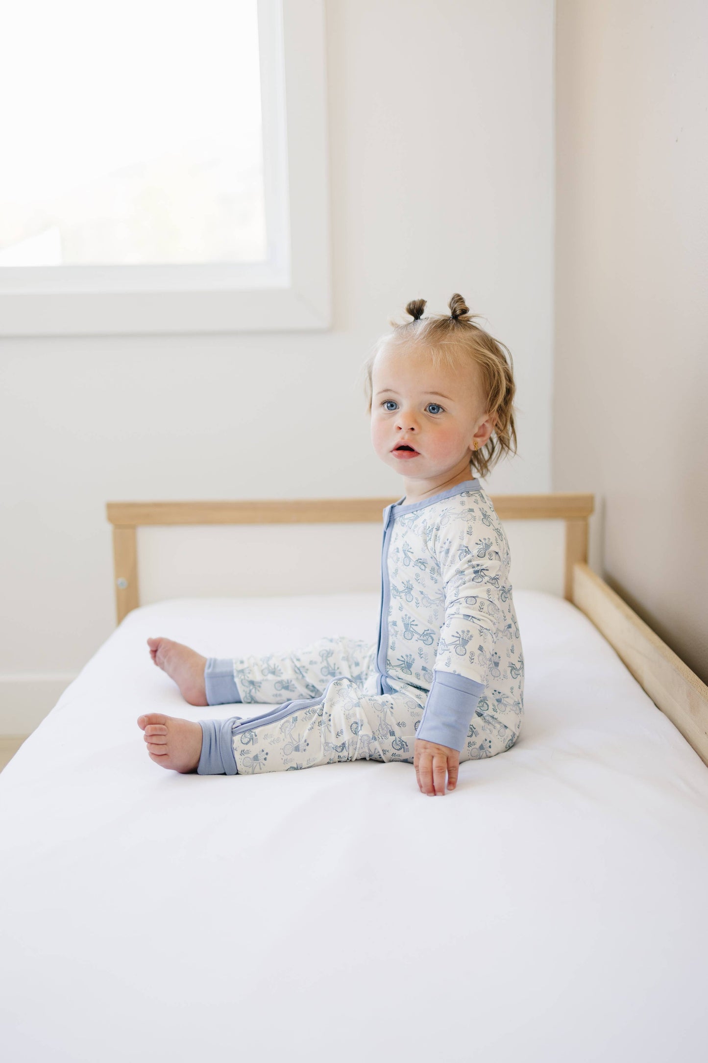 Pedal Around Bamboo Zippy Romper Spring Baby Pajamas PJs