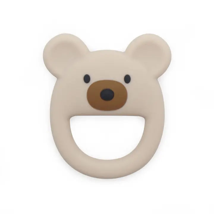 Bear Silicone Teether - Beige