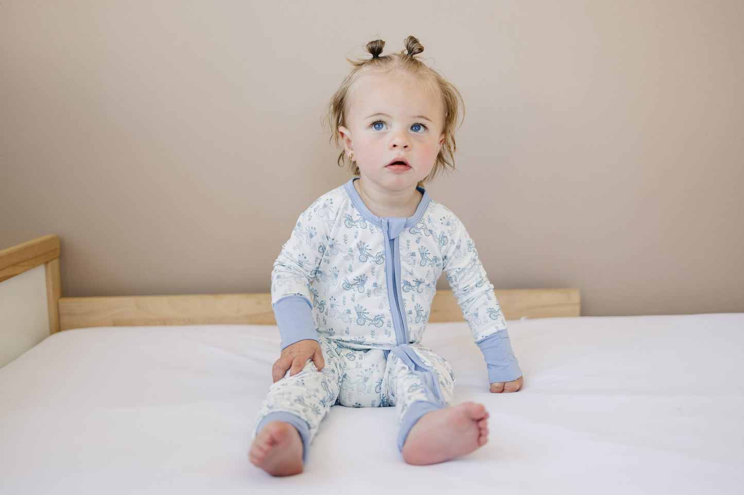 Pedal Around Bamboo Zippy Romper Spring Baby Pajamas PJs