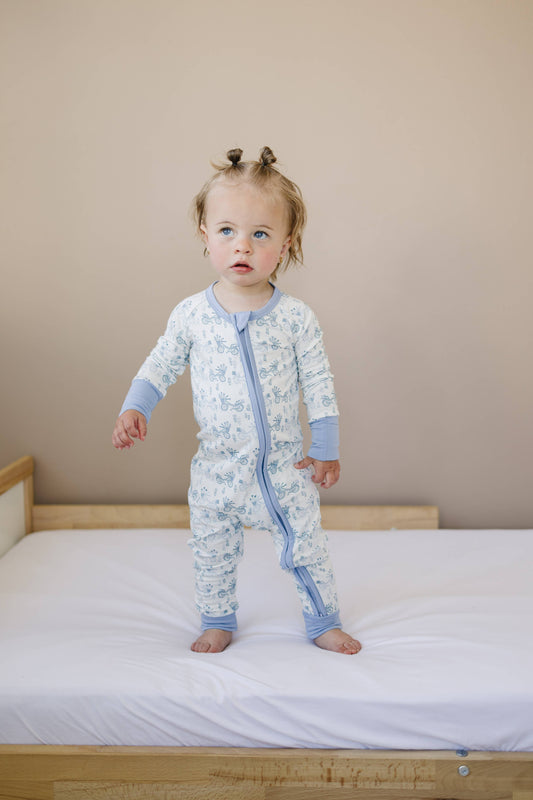 Pedal Around Bamboo Zippy Romper Spring Baby Pajamas PJs