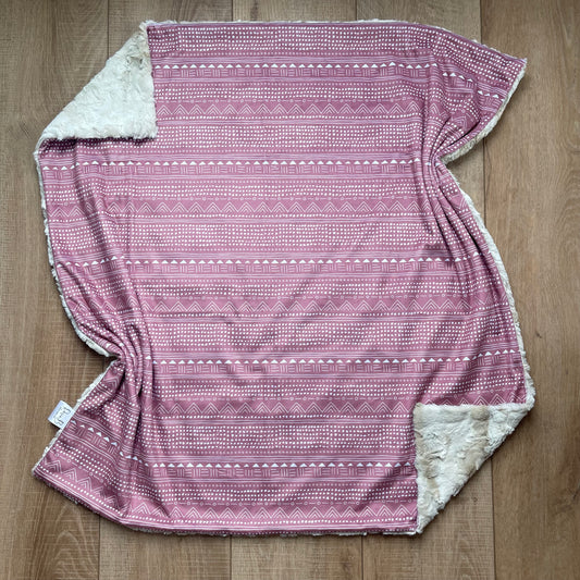Baby Blanket - Mauve Aztec w/ Galaxy