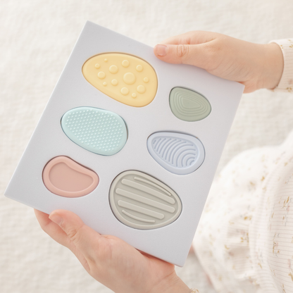 Worry Stones for Kids – Sensory Fidget Set (6 Pack)