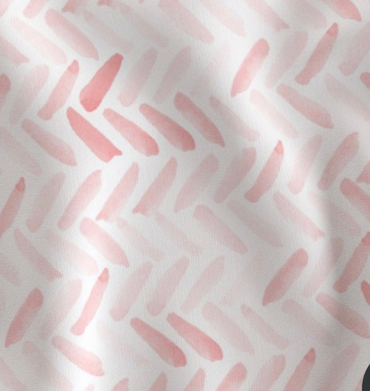 Pink Watercolor Herringbone