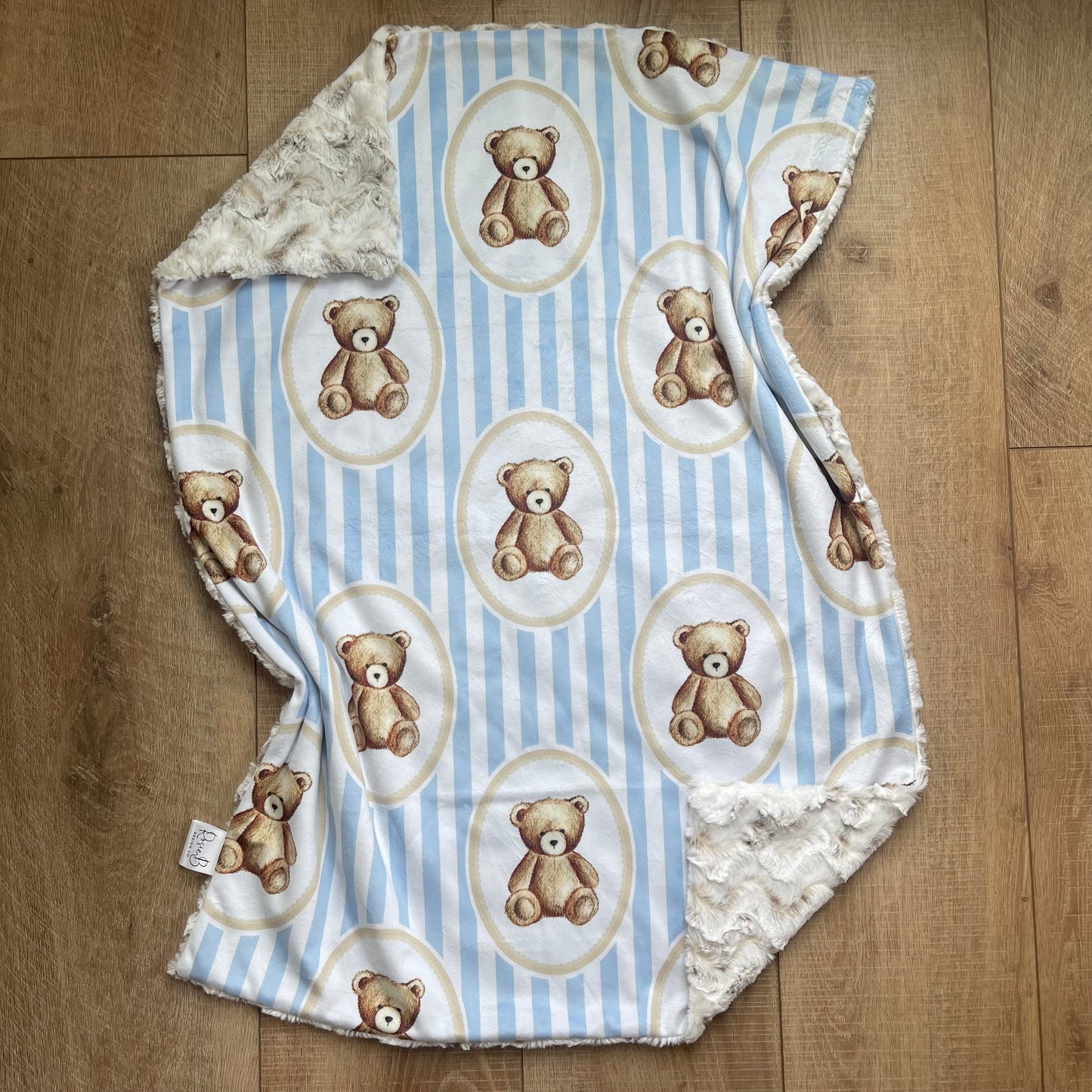 Blue Striped Teddy Bears
