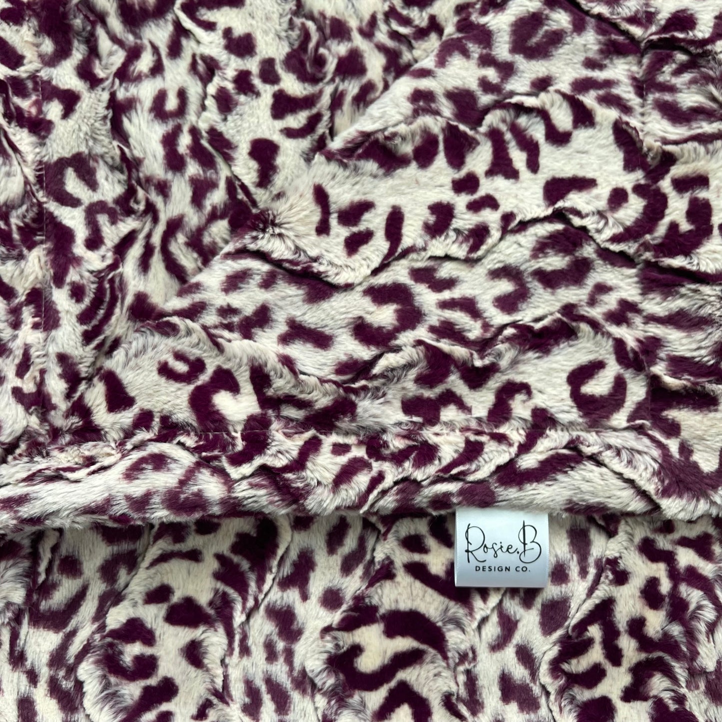 Newborn Baby Blanket - Pink and Purple Leopard
