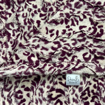 Newborn Baby Blanket - Pink and Purple Leopard