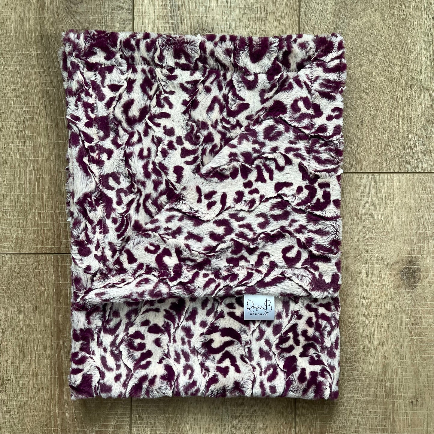 Newborn Baby Blanket - Pink and Purple Leopard