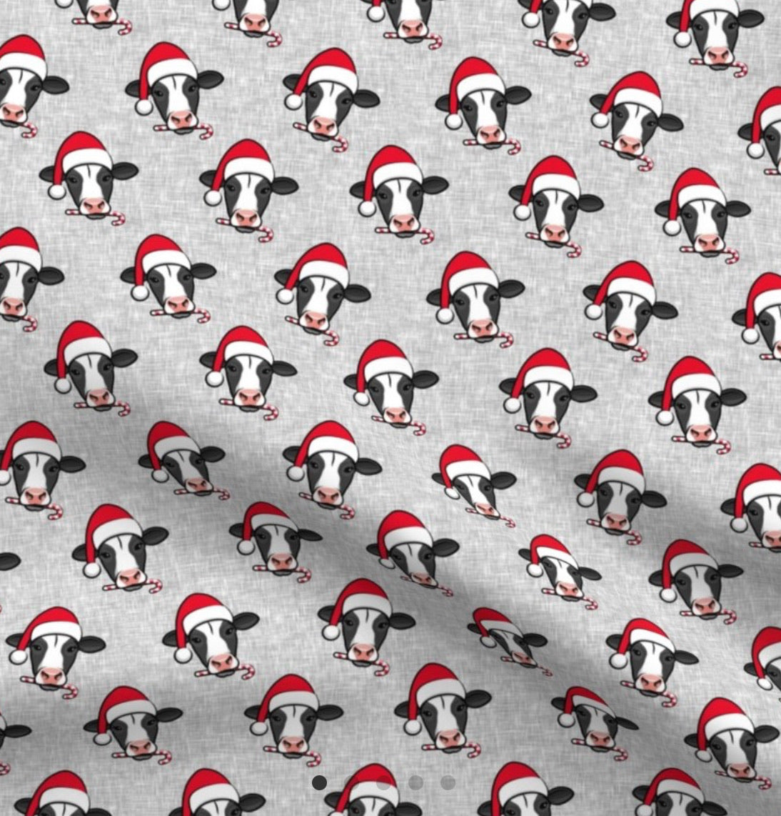 Holstein Christmas Cows - Grey