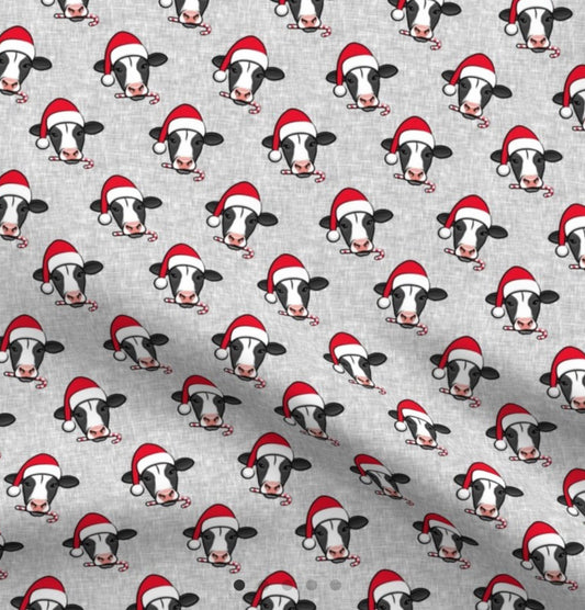 Holstein Christmas Cows - Grey